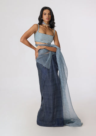 Joyce gray bustier with Agatha sari