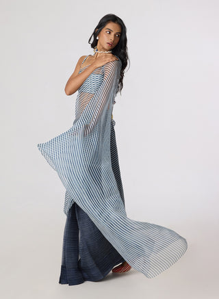 Joyce gray bustier with Agatha sari