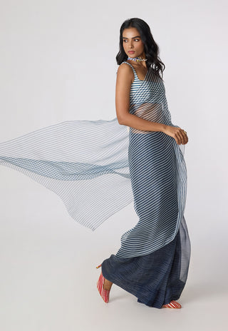 Joyce gray bustier with Agatha sari