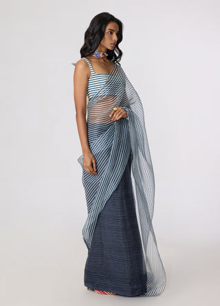 Joyce gray bustier with Agatha sari