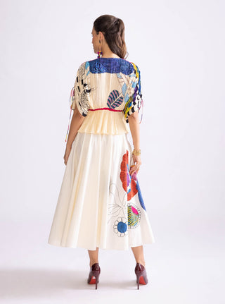 Monica Ivory Blouse And Cora Skirt by Saaksha & Kinni, available on Indiaspopup.com