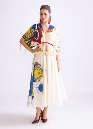 Monica Ivory Blouse And Cora Skirt by Saaksha & Kinni, available on Indiaspopup.com