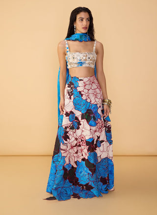 Malaika bustier and lehenga set