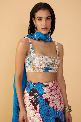 Malaika bustier and lehenga set