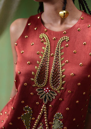 Shararat embroidered mini dress
