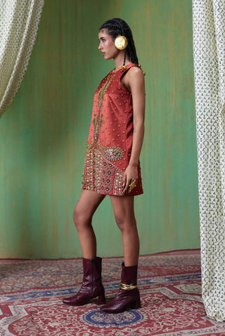 Shararat embroidered mini dress