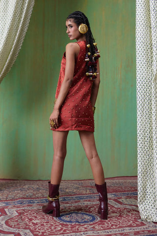 Shararat embroidered mini dress