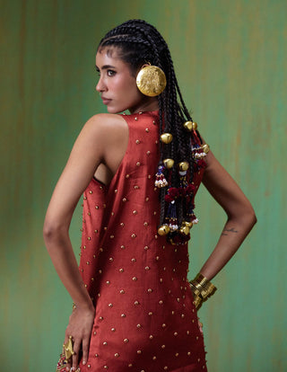 Shararat embroidered mini dress