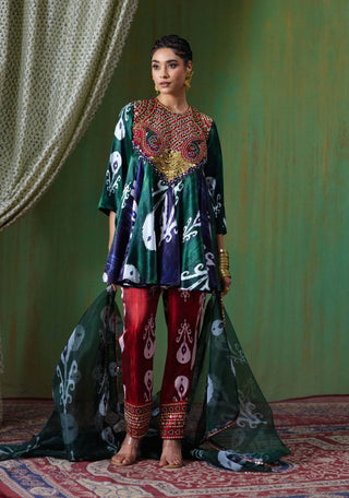 Firdaus printed ikat kurta set