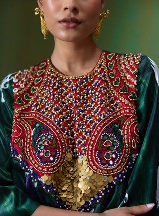 Firdaus printed ikat kurta set
