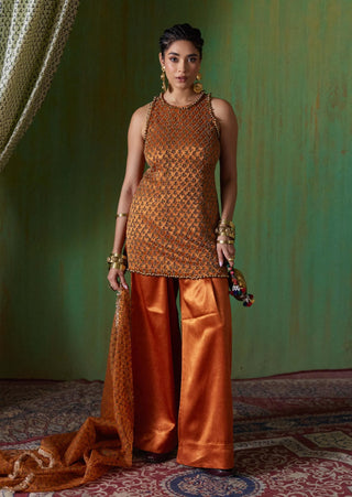Shabana embroidered kurta and palazzo set