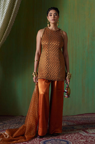 Shabana embroidered kurta and palazzo set