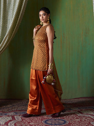 Shabana embroidered kurta and palazzo set