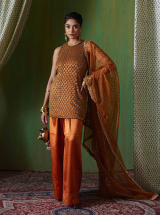 Shabana embroidered kurta and palazzo set