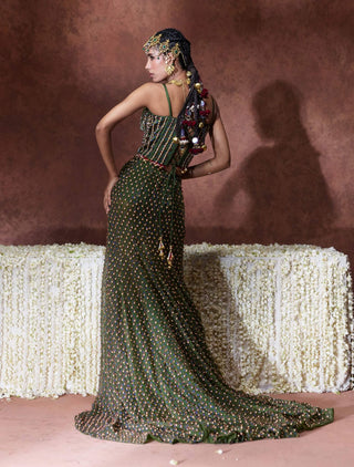 Zeenat embellished corset and skirt