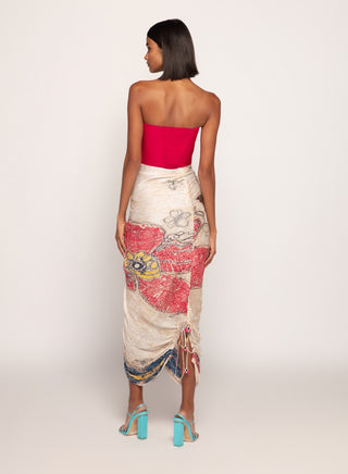 Saaksha & Kinni-Pink Ivory Corset Style Dress-INDIASPOPUP.COM
