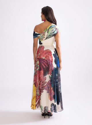 Madeline Multicolor Printed Dress by Saaksha & Kinni, available on Indiaspopup.com