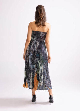 Diana Pleat Strapless Midi Dress by Saaksha & Kinni, available on Indiaspopup.com