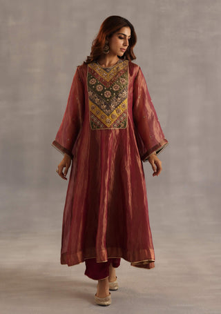 Navratna garnet kurta set