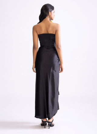 Diamond Black Midi Dress by Saaksha & Kinni, available on Indiaspopup.com