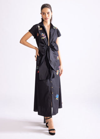 Bow Collared Shirt Dress by Saaksha & Kinni, available on Indiaspopup.com