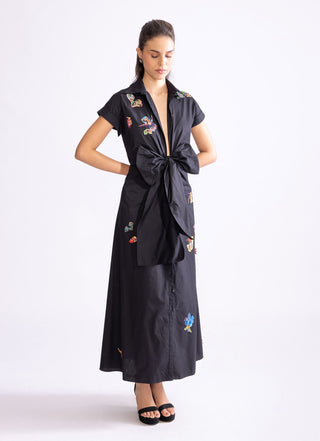 Bow Collared Shirt Dress by Saaksha & Kinni, available on Indiaspopup.com