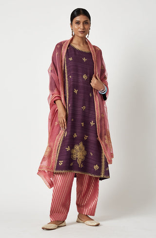 Payal Pratap-Fuchsia Purple Zaina Embroidered Kurta Set-INDIASPOPUP.COM