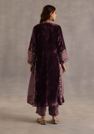 Megh purple kurta set