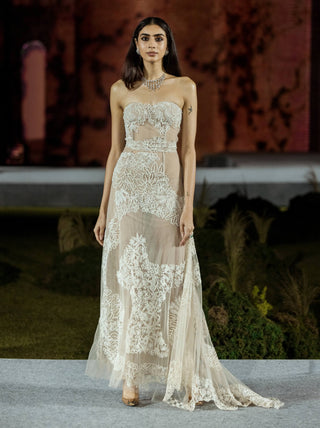 Champagne sheer serena gown