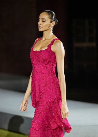 Fuchsia pink mischa gown