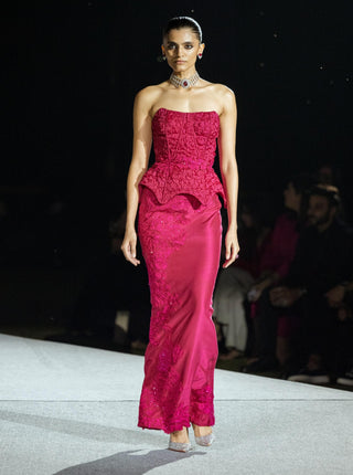 Fuchsia carrie skirt set