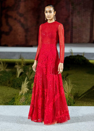 Red anna gown