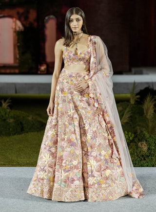 Husna brown mia lehenga set
