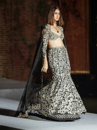 Black sylvi lehenga set