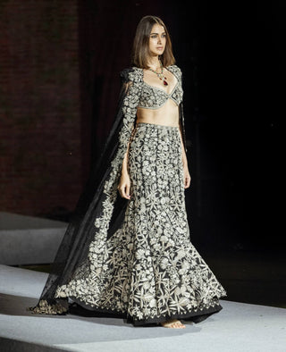 Black sylvi lehenga set