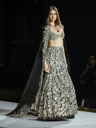 Black sylvi lehenga set