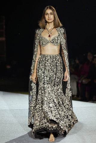 Black sylvi lehenga set
