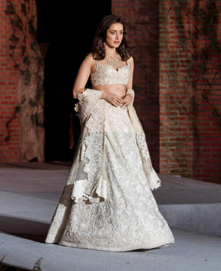 Ivory emma lehenga set