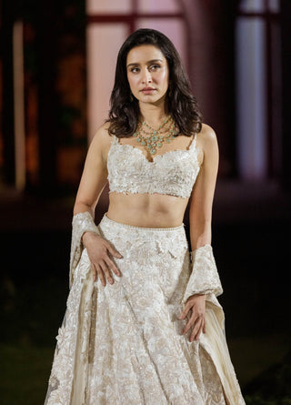 Ivory emma lehenga set