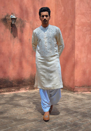 Roopangarh Ivory Kurta And Salwar by Ankit V Kapoor available on Indiaspopup.com