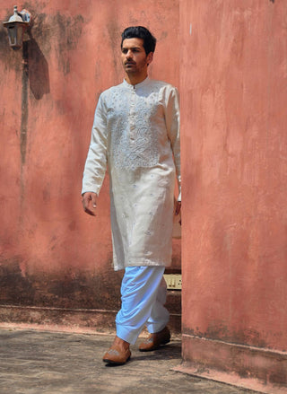 Roopangarh Ivory Kurta And Salwar by Ankit V Kapoor available on Indiaspopup.com