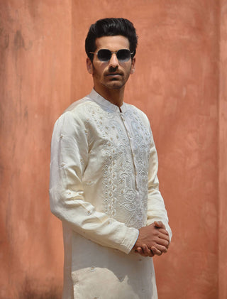 Roopangarh Ivory Kurta And Salwar by Ankit V Kapoor available on Indiaspopup.com