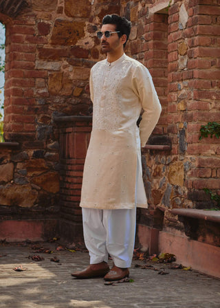 Roopangarh Ivory Kurta And Salwar by Ankit V Kapoor available on Indiaspopup.com