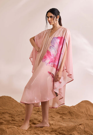 Zalie Pink Sequin Kaftan And Slip by Divya Aggarwal available on Indiaspopup.com