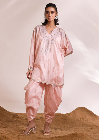 Orion Pink Kaftan And Pants by Divya Aggarwal available on Indiaspopup.com