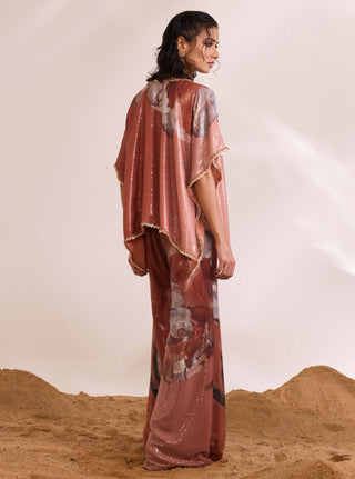 Inara Printed Sequin Kaftan And Pants by Divya Aggarwal available on Indiaspopup.com