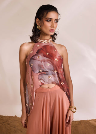 Freya Printed Top And Flared Pants by Divya Aggarwal available on Indiaspopup.com