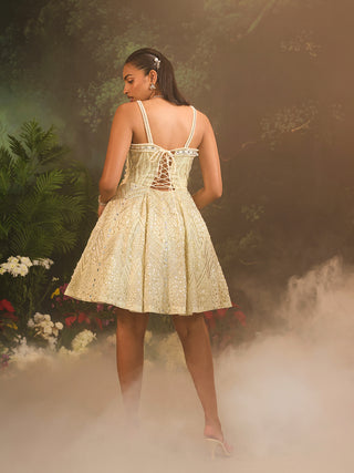 Jules ivory shimmer dress