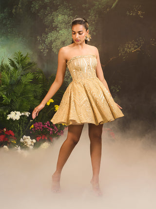 Jules gold shimmer dress