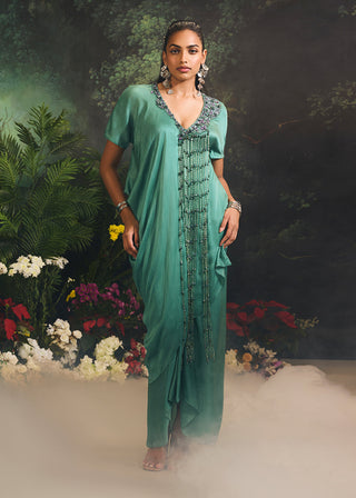 Sage teal kurta and skirt